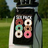 Check Out My Donut Six Pack Golf Towel thumb 2