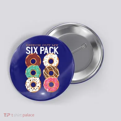 Check Out My Donut Six Pack Button