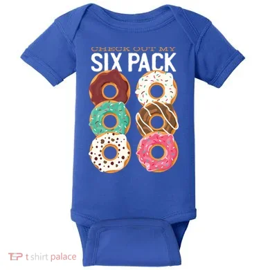 Check Out My Donut Six Pack Baby Bodysuit