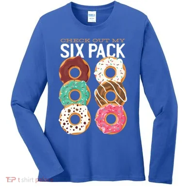 Check Out My Donut Six Pack Women's Long Sleeve Shirt