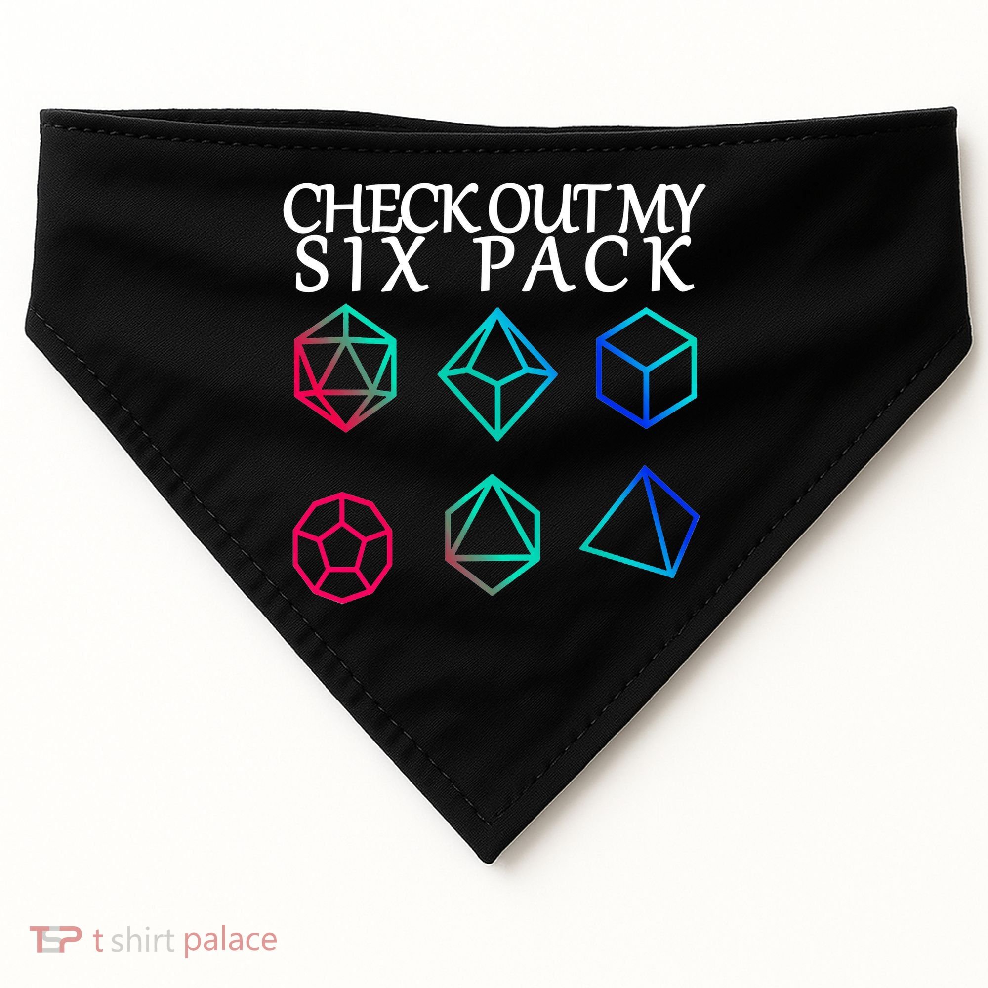 Check Out My Six Pack Dice For Dragons USA-Made Doggie Bandana