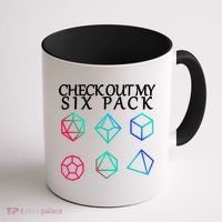 Check Out My Six Pack Dice For Dragons Coffee Mug thumb 1