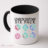 Check Out My Six Pack Dice For Dragons Coffee Mug thumb 0
