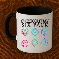 Check Out My Six Pack Dice For Dragons Coffee Mug thumb 2