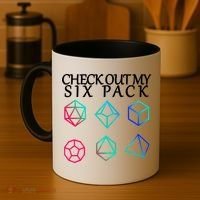 Check Out My Six Pack Dice For Dragons Coffee Mug thumb 4