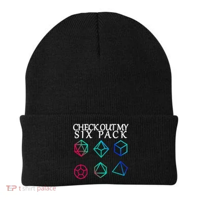 Check Out My Six Pack Dice For Dragons Beanie
