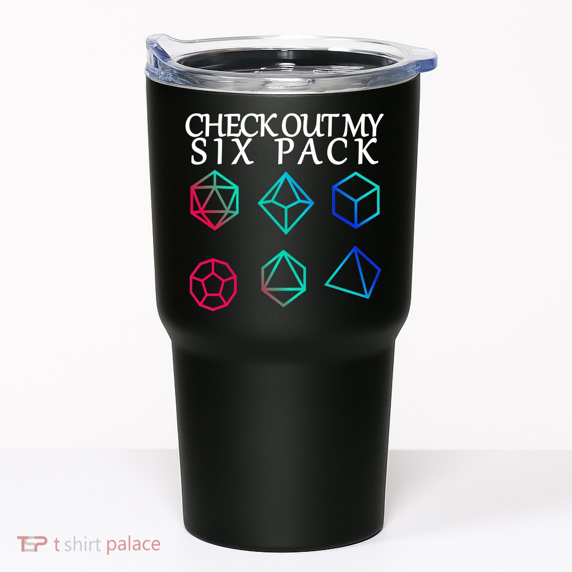 Check Out My Six Pack Dice For Dragons Tumbler