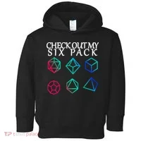 Check Out My Six Pack Dice For Dragons Toddler Hoodie thumb 0