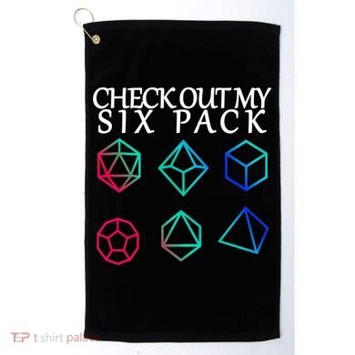 Check Out My Six Pack Dice For Dragons Golf Towel
