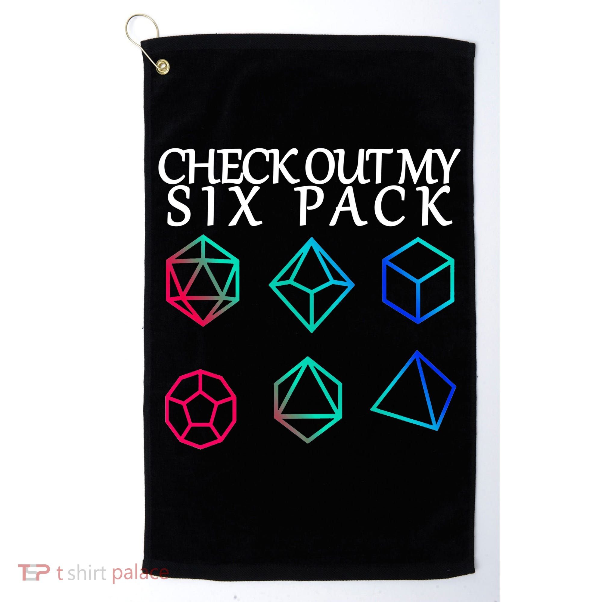 Check Out My Six Pack Dice For Dragons Golf Towel