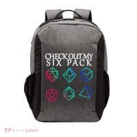 Check Out My Six Pack Dice For Dragons Vector Backpack thumb 0