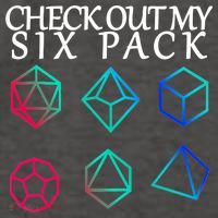 Check Out My Six Pack Dice For Dragons Vector Backpack thumb 2