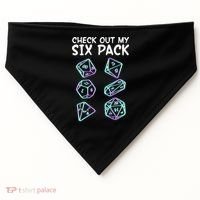 Check Out My Six Pack DND Dice Dungeons And Dragons USA-Made Doggie Bandana thumb 0