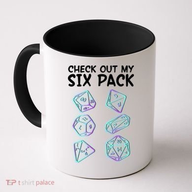 Check Out My Six Pack DND Dice Dungeons And Dragons Coffee Mug