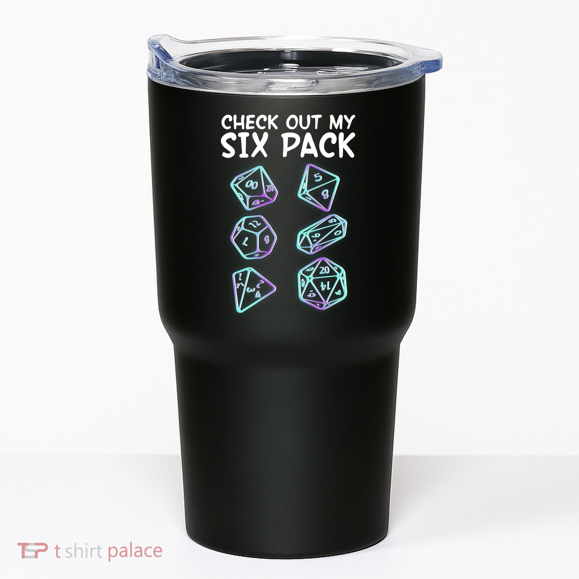 Check Out My Six Pack DND Dice Dungeons And Dragons Tumbler