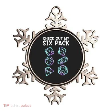 Check Out My Six Pack DND Dice Dungeons And Dragons Ornament