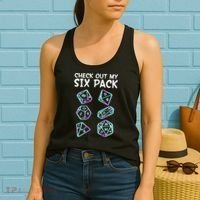 Check Out My Six Pack DND Dice Dungeons And Dragons Women's Tank Top thumb 2