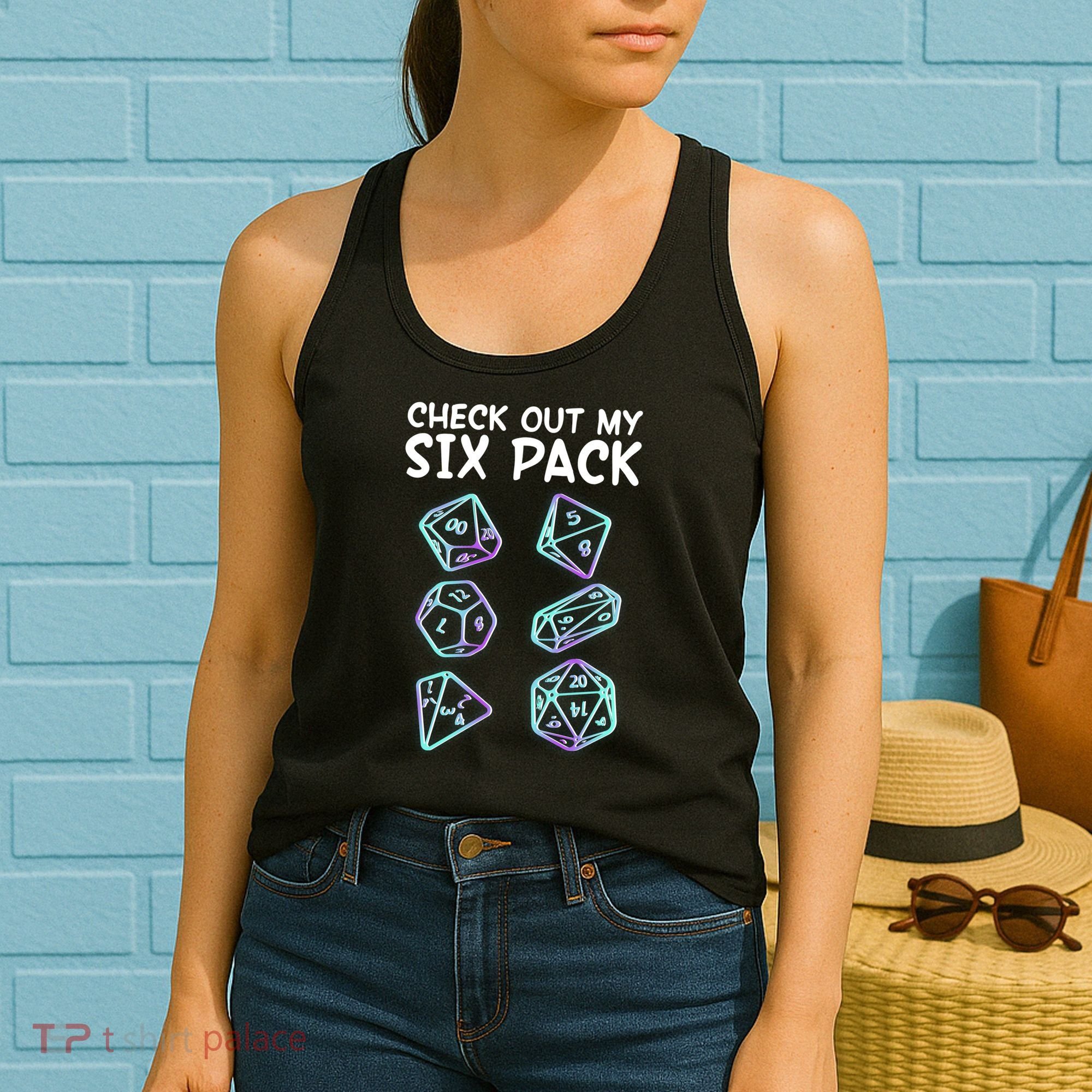 Check Out My Six Pack DND Dice Dungeons And Dragons Women's Tank Top