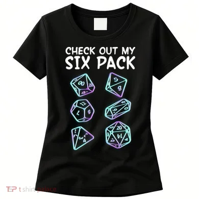 Check Out My Six Pack DND Dice Dungeons And Dragons Women's T-Shirt
