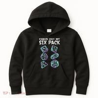 Check Out My Six Pack DND Dice Dungeons And Dragons Kids Hoodie thumb 0