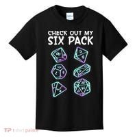 Check Out My Six Pack DND Dice Dungeons And Dragons Kids T-Shirt thumb 0