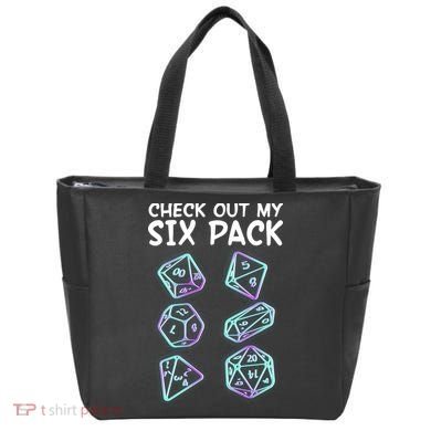Check Out My Six Pack DND Dice Dungeons And Dragons Tote Bag
