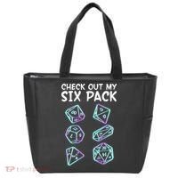 Check Out My Six Pack DND Dice Dungeons And Dragons Tote Bag thumb 0