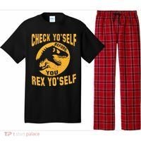 Check Yo'Self Before You Rex Yo'Self Pajama Set thumb 0