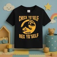 Check Yo'Self Before You Rex Yo'Self Toddler T-Shirt thumb 3