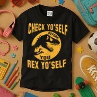 Check Yo'Self Before You Rex Yo'Self Kids T-Shirt thumb 3