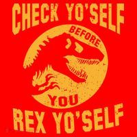Check Yo'Self Before You Rex Yo'Self Santa Hat thumb 1