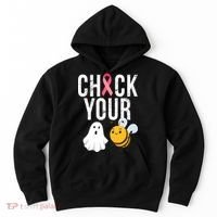 Check Your Boo Bees Breast Cancer Halloween Hoodie thumb 0