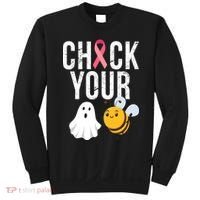 Check Your Boo Bees Breast Cancer Halloween Sweatshirt thumb 0