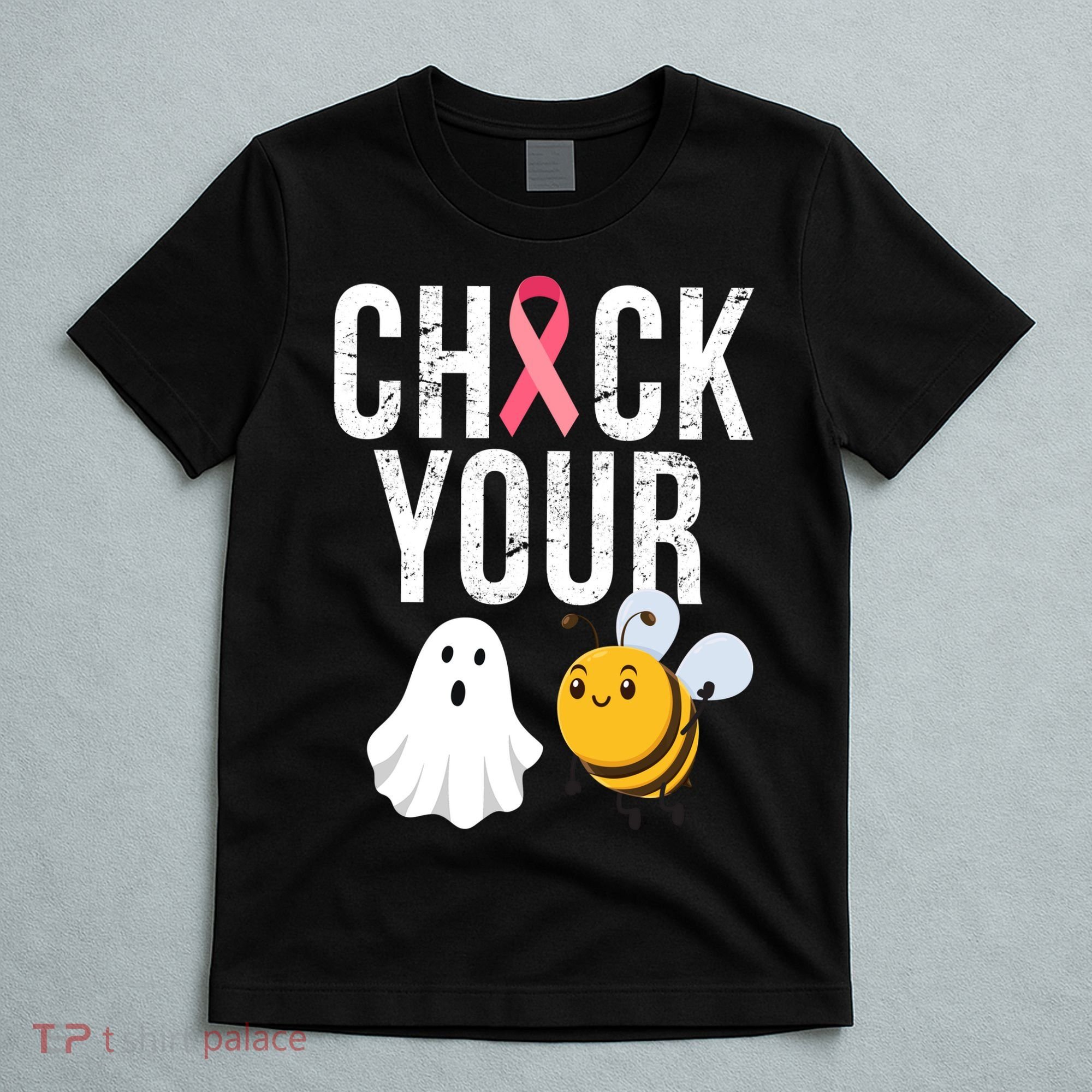 Check Your Boo Bees Breast Cancer Halloween T-Shirt