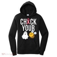 Check Your Boo Bees Breast Cancer Halloween Women's Hoodie thumb 0