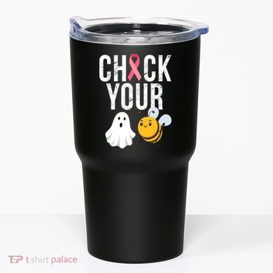 Check Your Boo Bees Breast Cancer Halloween Tumbler