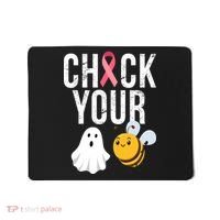 Check Your Boo Bees Breast Cancer Halloween Mousepad thumb 0