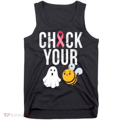 Check Your Boo Bees Breast Cancer Halloween Tank Top