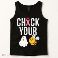 Check Your Boo Bees Breast Cancer Halloween Tank Top thumb 2