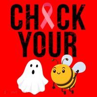 Check Your Boo Bees Breast Cancer Halloween Santa Hat thumb 1