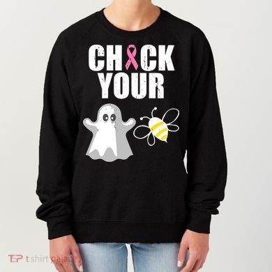 Check Your Boobies Breast Cancer Halloween Women's Sweatshirt