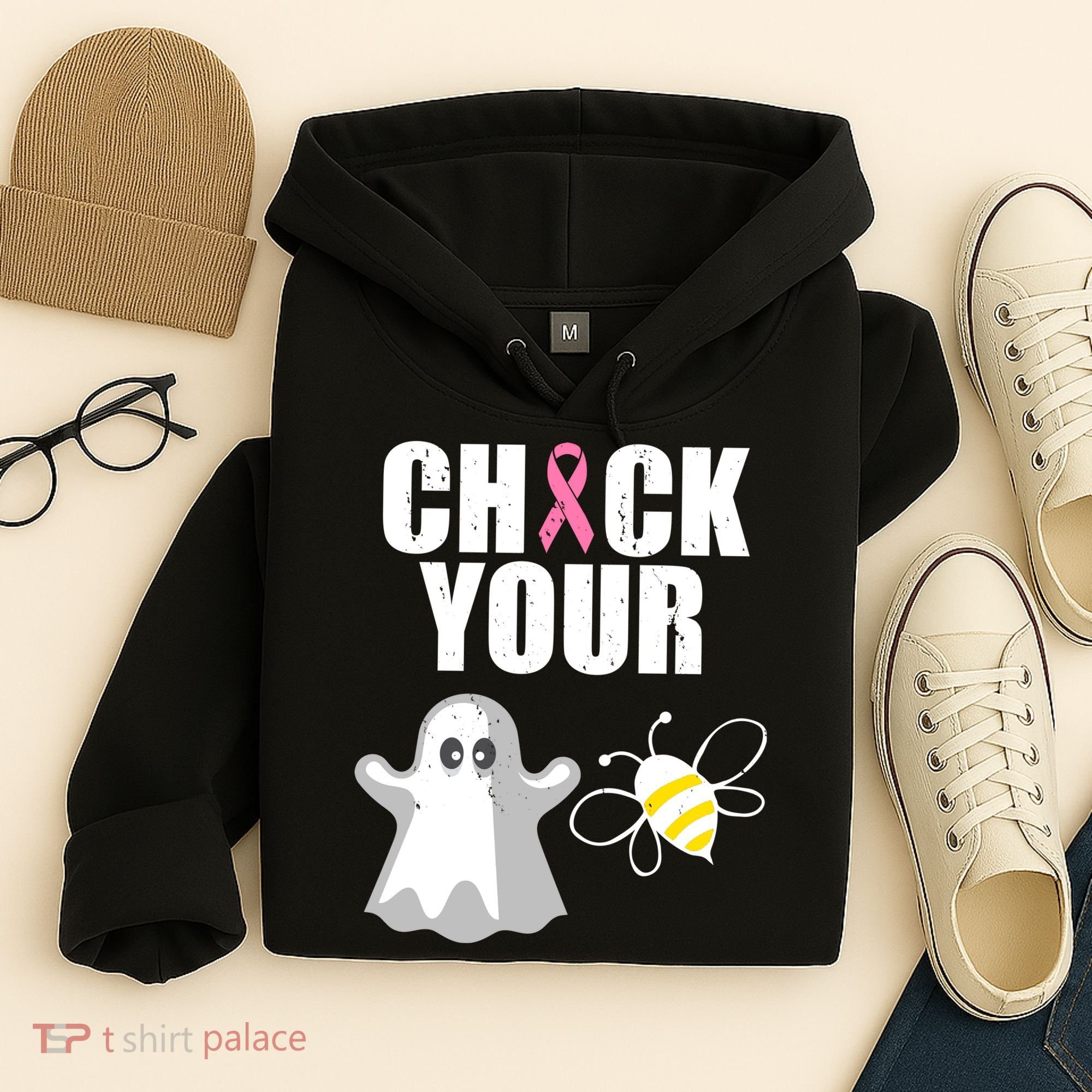 Check Your Boobies Breast Cancer Halloween Hoodie