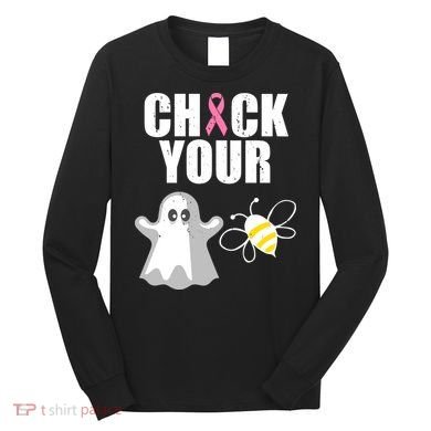 Check Your Boobies Breast Cancer Halloween Long Sleeve Shirt