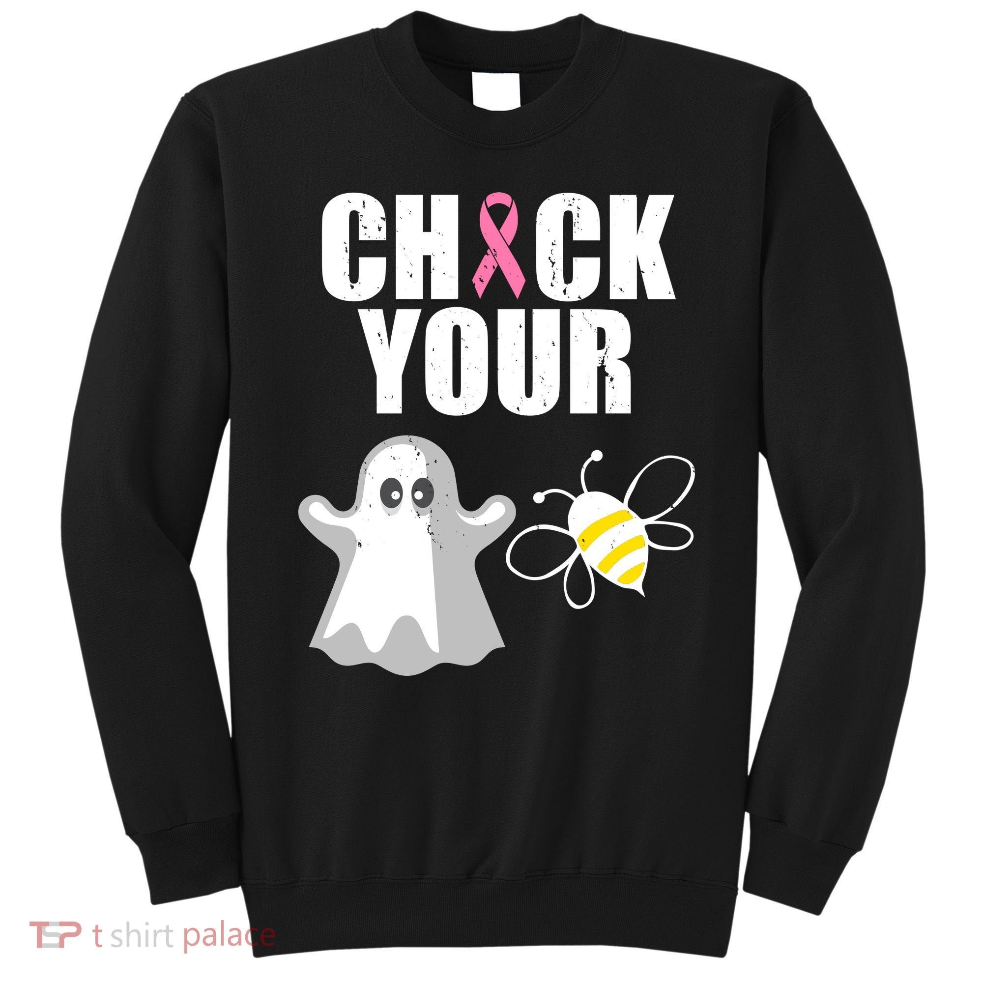 Check Your Boobies Breast Cancer Halloween Sweatshirt