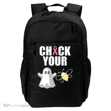 Check Your Boobies Breast Cancer Halloween Backpack