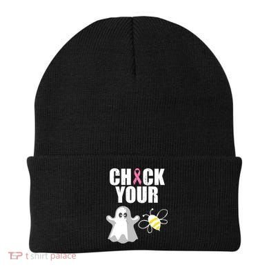 Check Your Boobies Breast Cancer Halloween Beanie