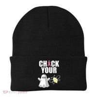 Check Your Boobies Breast Cancer Halloween Beanie thumb 0