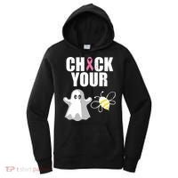 Check Your Boobies Breast Cancer Halloween Women's Hoodie thumb 0