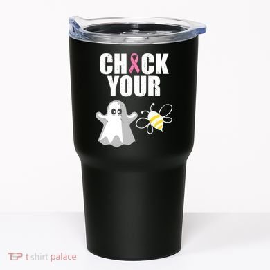 Check Your Boobies Breast Cancer Halloween Tumbler