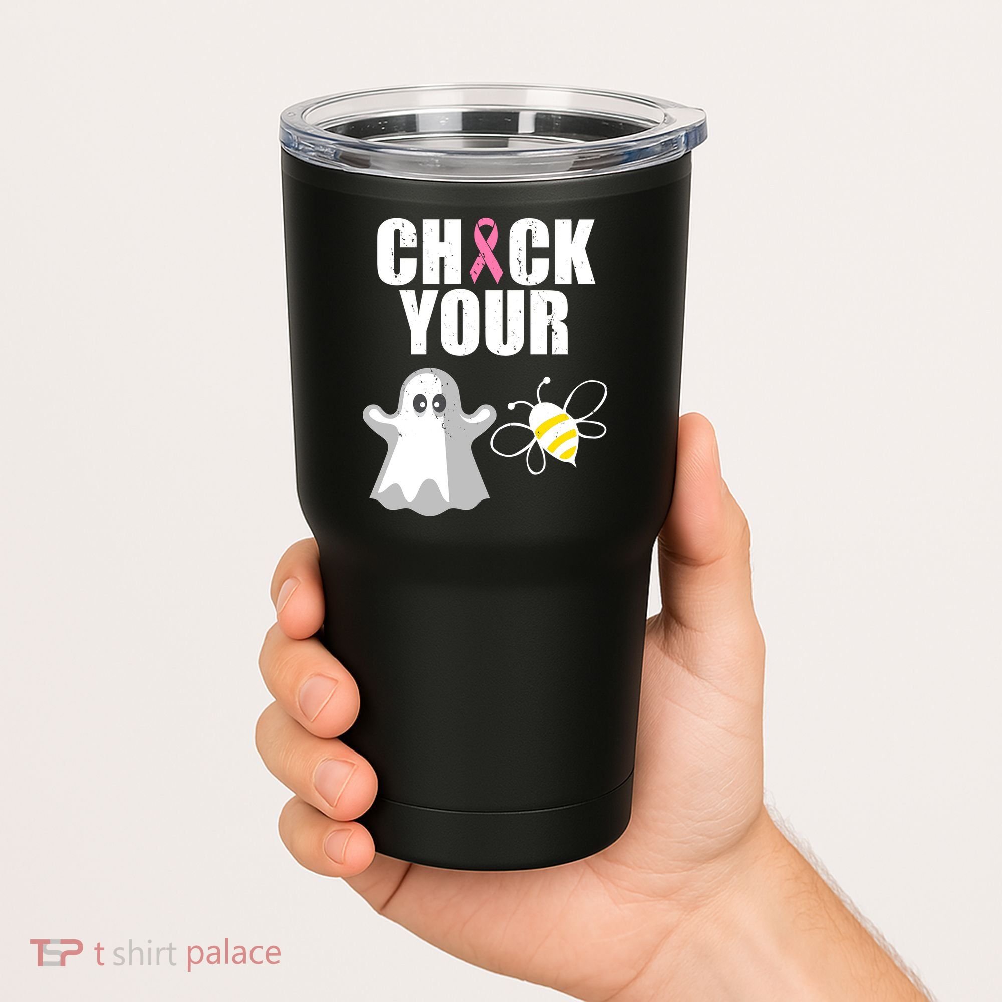Check Your Boobies Breast Cancer Halloween Tumbler
